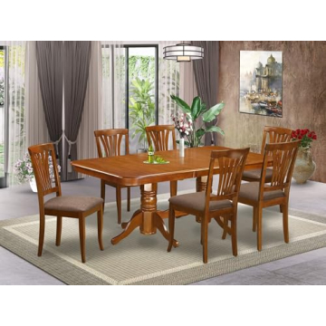 Elegant 7-Piece Dining Set with Butterfly Leaf Design
