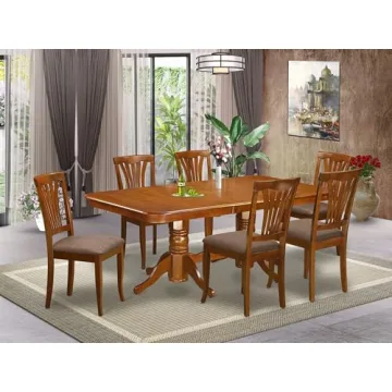 Elegant 7-Piece Dining Set with Butterfly Leaf Design