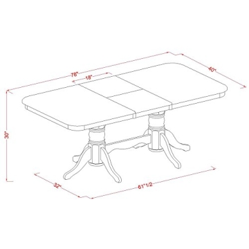 Elegant 7-Piece Dining Set with Butterfly Leaf Design