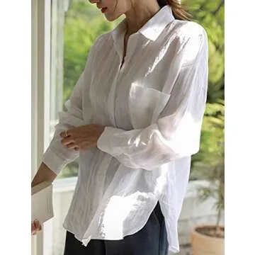 Stylish Cofouen Women's Cotton Linen Shirts for All Occasions