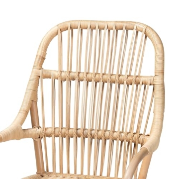 Baxton Studio Sumatera Natural Brown Rattan Dining Chairs