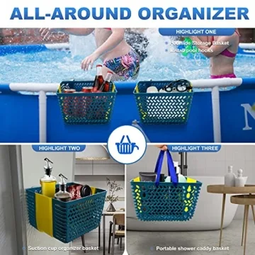 CYYOLLPF Multifunctional Poolside Storage Basket