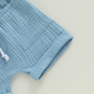 Baby Boy Summer Cotton Linen Casual Outfit for Toddlers