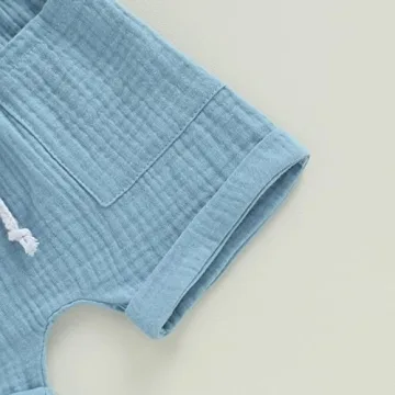 Baby Boy Summer Cotton Linen Casual Outfit for Toddlers