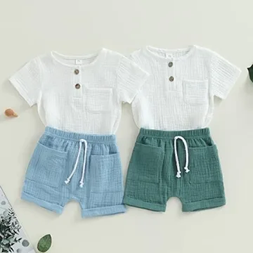 Baby Boy Summer Cotton Linen Casual Outfit for Toddlers