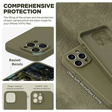 SURPHY 14 Pro Max Case with Screen Protector for Style and Safety