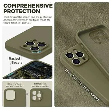 SURPHY 14 Pro Max Case with Screen Protector for Style and Safety