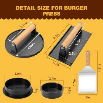 Smash Burger Press Kit for Perfect Burger Making