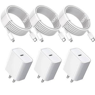 3Pack Extra Long 10FT iPhone Fast Charger,iPhone Charger Fast Charging Quick 10Foot USB C to Lightni...