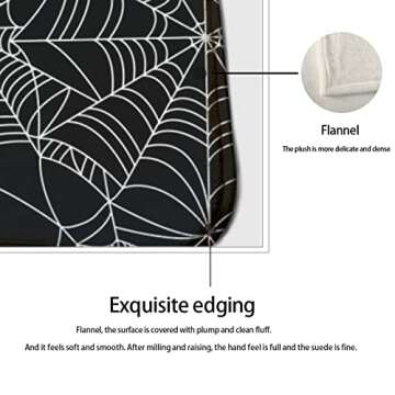 YouTary Halloween Spider Kitchen Rug Set 2 PCS