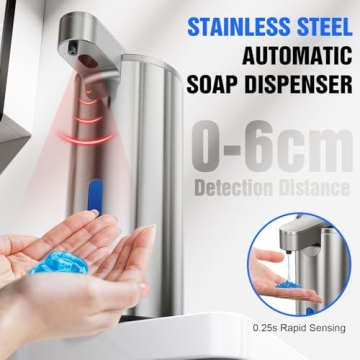 Fantictas Touchless Soap Dispenser Adjustable Rechargeable