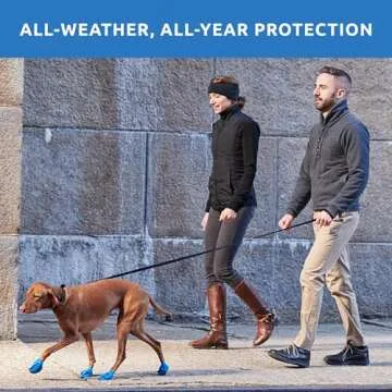 PawZ Rubber Dog Boots - All-Weather Protection for Medium Dogs