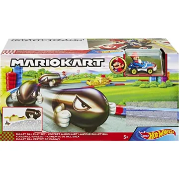 Hot Wheels Mario Kart Bullet Bill Launcher for Kids