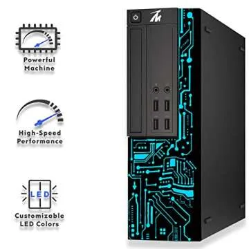TechMagnet i7 Desktop PC with Dual 27" Monitors & RGB Gear
