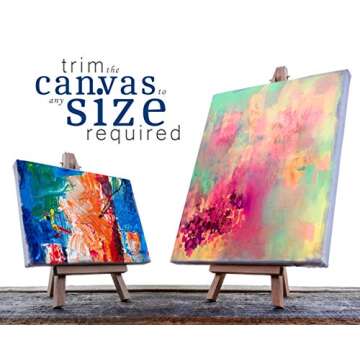 VViViD Double Primed Cotton Canvas 36 Inch Wide Roll Choose Your Size! (10 Foot x 36 Inch)