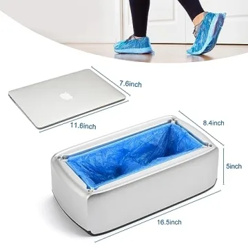 Automatic Shoe Cover Dispenser with 200 Disposable Covers