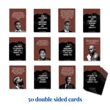 Black Icons Affirmation Cards for Men - Inspire the Next Generation of Leaders with 50 Powerful Quot...