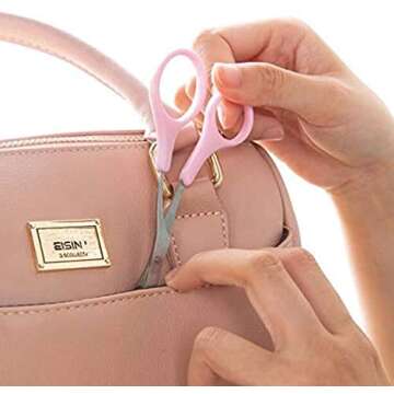 Eyebrow Trimmer scissors With Mini Comb,Ladies Men's Auxiliary eyebrow comb scissors,Perfect eyebrow...