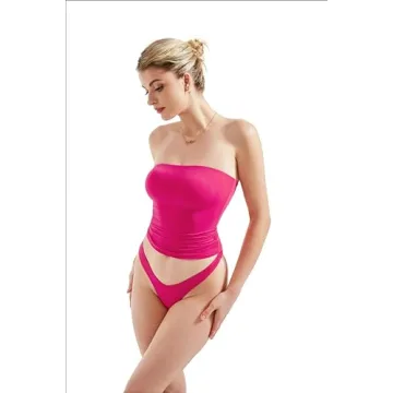 SUUKSESS Sexy Summer Tube Top - Hot Pink, Sleeveless