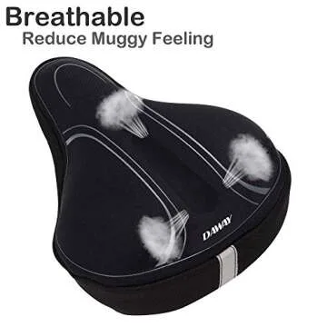 DAWAY C3 Memory Foam Bike Seat Cover for Comfort Pedaling