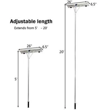 Adjustable Aluminum Roof Rake for Snow & Debris Removal