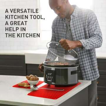 Silicone Baking Mat Sheets for Oven Mats Cooking Pan 16"x11" 6.7"x6.7" 2 Pack Non-Stickfor Oven Grilling BBQ (2 Pack Red 16"x11")