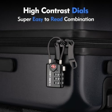 SureLock TSA Compatible Travel Luggage Locks 2 Pack