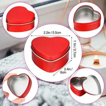 Vesici Heart Shaped Candle Tins for Unique Gifts