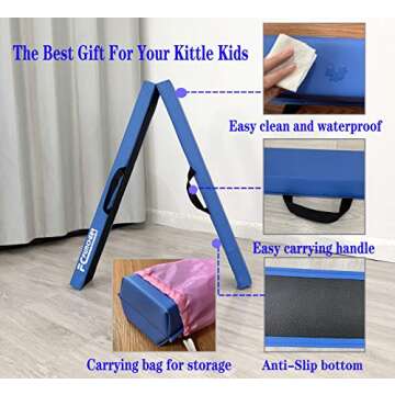 6FT Folding Balance Beam for Kids - Safe & Portable Gymnastics Equipment