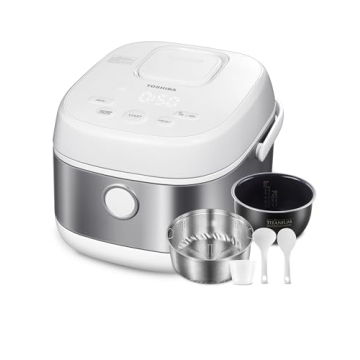 TOSHIBA Rice Cooker Induction Heating, Low Carb Steamer, 5.5 Cups Uncooked, 8 Functions