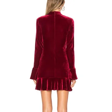 Elegant R.Vivimos Winter Long Sleeve Velvet Dress for All Occasions