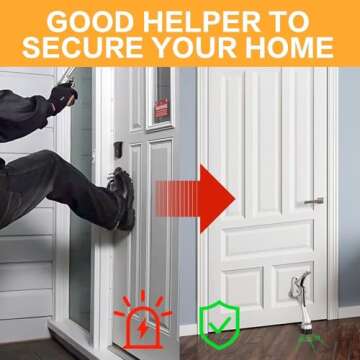 Gotega Door Stopper, 2 Packs Kickdown Door Stop with One Touch Adjustable Height and Rubber Tip 4 Inches, Heavy Duty Door Stops, Door Holder, Bottom of Door