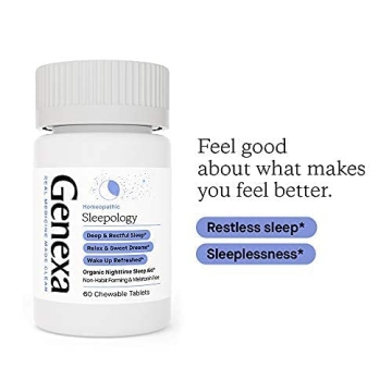 Genexa Sleepology Adults | Natural Sleep Aid | 180 Chewables
