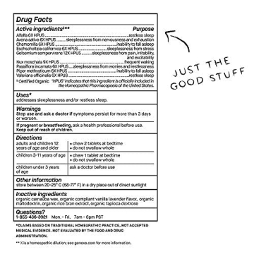 Genexa Sleepology Adults | Natural Sleep Aid | 180 Chewables