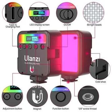 Ulanzi VL49 RGB LED Video Light - Versatile Lighting Solution