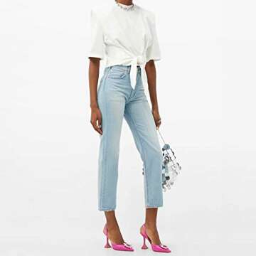 Arqa Satin Slingback Heels for Women Crystal Pointed Toe High Heels Wedding Bride Pink Pumps Shoes