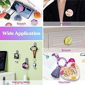 LET'S RESIN 2Pcs Resin Mold, 24 Cavities Badge Reel Molds for Resin, Phone Grip Mold for UV Resin,Epoxy Resin,Casting Molds for DIY Resin Keychain