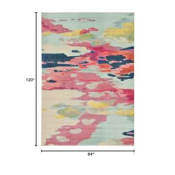 Unique Loom Estrella Collection Area Rug - Modern Abstract Design, 7' x 10'