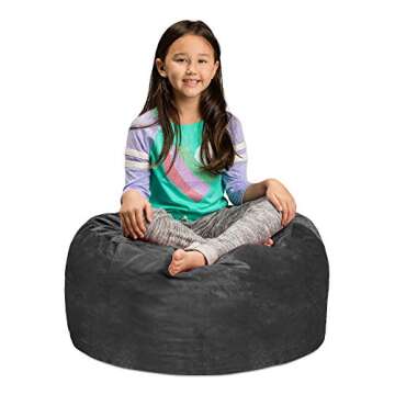 Sofa Sack - Plush, Ultra Soft Kids Bean Bag Chair - Memory Foam Bean Bag Chair with Microsuede Cover - Stuffed Foam Filled Furniture and Accessories for Kids Room