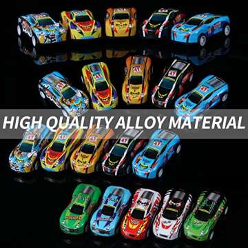 Benzem 28 Pack Pull Back Cars for Kids, Mini Vehicles Toy Bulk Party Favor Race Cars Toys, Goodie Ba...