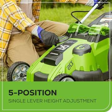 Greenworks 40V 20" Twin Blade Mower, 4.0Ah + 2.0Ah Battery