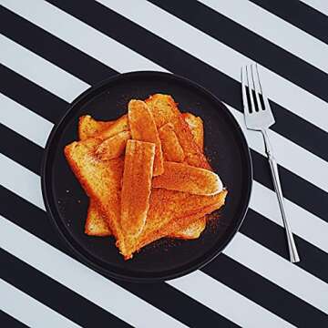 Famiware Dinnerware Set, 16 Piece Dishes Set, Plates and Bowls Set for 4, Black Matte…