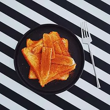 Famiware Dinnerware Set, 16 Piece Dishes Set, Plates and Bowls Set for 4, Black Matte…