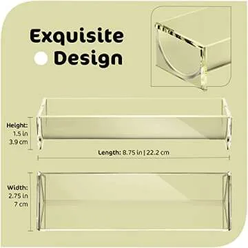 Srenta Clear Cracker Tray for Serving, Set of 2 Rectangular Cracker Holder for Serving Trays, Acrylic Food Display Cracker Serving Stand for Home, Party & Charcuterie Board Platter