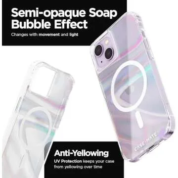 Stylish Case-Mate Soap Bubble Case for iPhone 15 Plus / 14 Plus