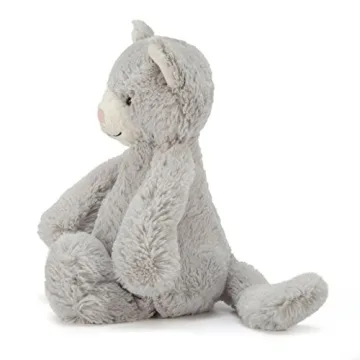Jellycat Bashful Grey Kitty Stuffed Animal | Cuddle Buddy