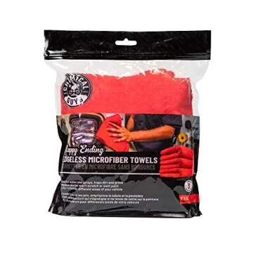 Chemical Guys Happy Ending Ultra Plush Edgeless Microfiber Towel - Perfect for Car Detailing