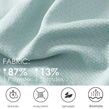 BALEAF Womens Sleeveless Golf Shirt Quarter Zip Side Pocket Lightweight Quick Dry Collarless Tank Tops Tennis Light Green M