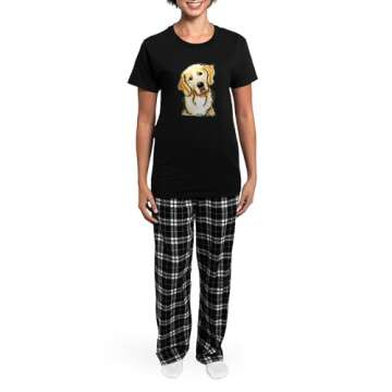 CafePress Golden Retriever Portrait Women's Dark Pajamas Womens Novelty Pajama Set, Comfortable PJ Sleepwear