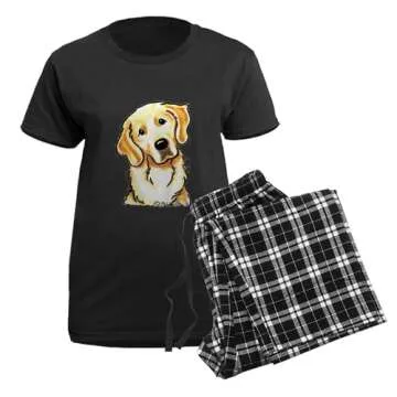 CafePress Golden Retriever Portrait Women's Dark Pajamas Womens Novelty Pajama Set, Comfortable PJ Sleepwear